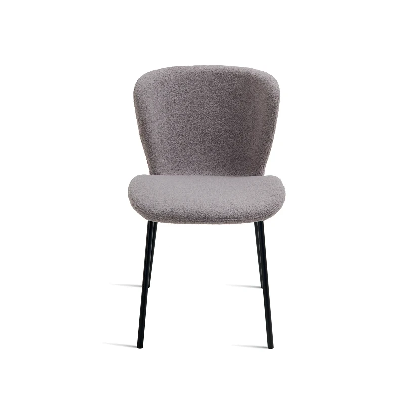 Capodarte - Abram Upholstered Chair - Ecru Grey Bouclé Fabric