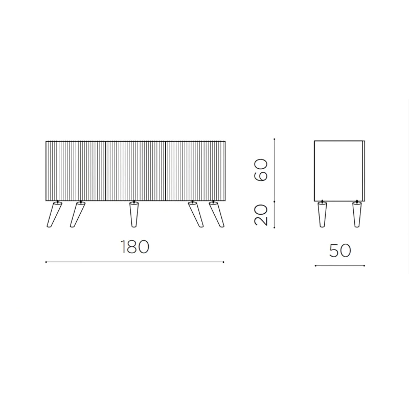 Capodarte - Ronda Cannettata Sideboard - Light Oak