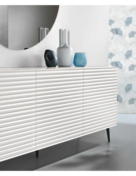 Capodarte - Arisa Striped Sideboard - White
