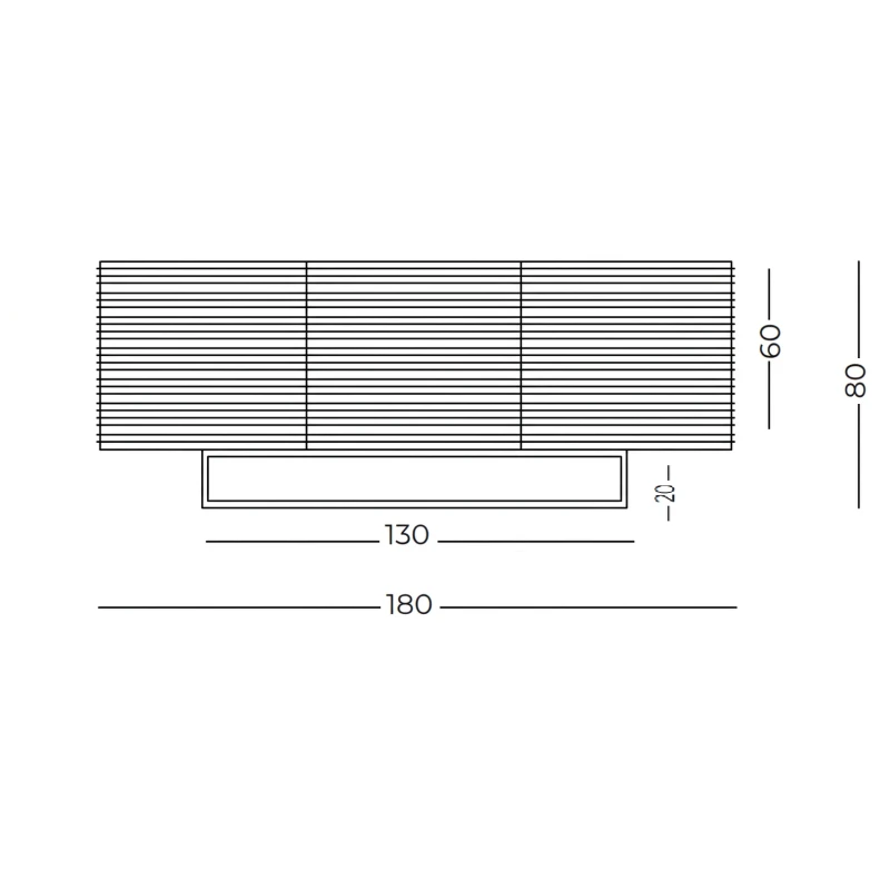 Capodarte - Arisa Striped Sideboard - Verde