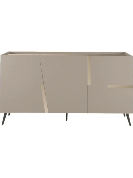 Capodarte - Girona Sideboard with Inserts - Dove Gray / Bronze Mirror