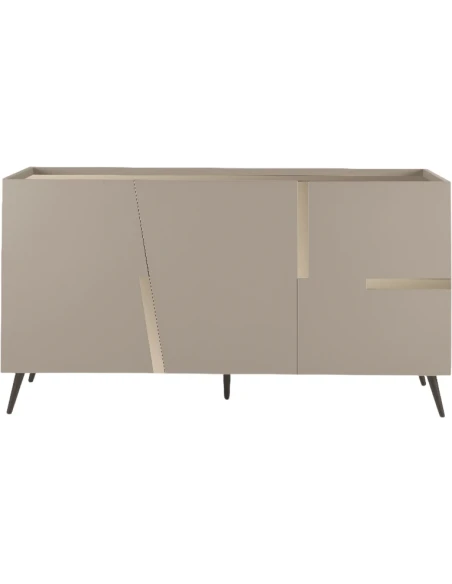 Capodarte - Girona Sideboard with Inserts - Dove Gray / Bronze Mirror