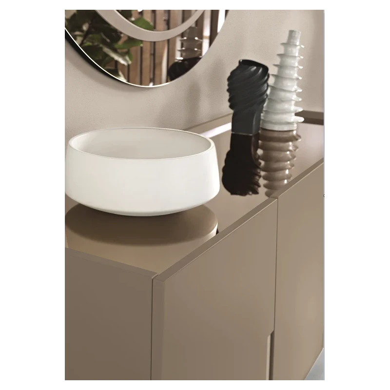 Capodarte - Girona Madia con Inserti - Tortora / Specchio Bronzo
