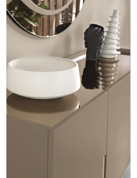 Capodarte - Girona Sideboard with Inserts - Dove Gray / Bronze Mirror