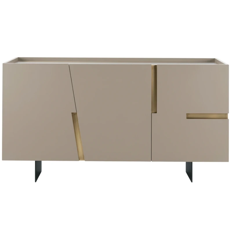 Capodarte - Girona Sideboard with Inserts - Dove Gray / Bronze Mirror