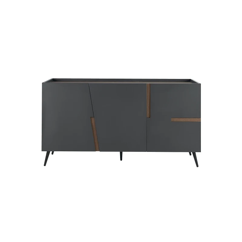 Capodarte - Girona Sideboard with Inserts - Anthracite / Teak