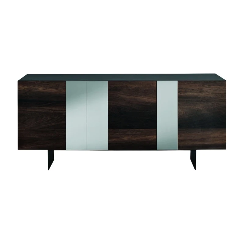 Capodarte - Romeo Sideboard - Anthracite / Thermal Oak / Smoked Mirror