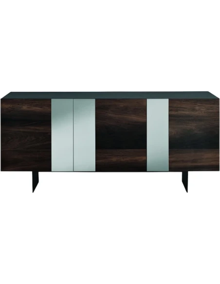 Capodarte - Romeo Sideboard - Anthracite / Thermal Oak / Smoked Mirror