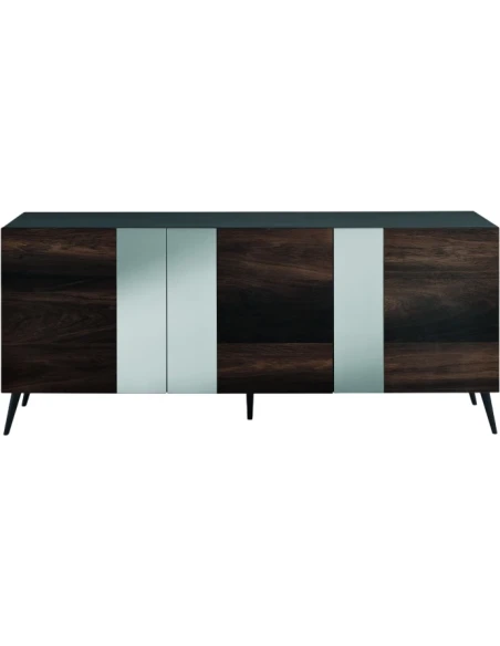 Capodarte - Romeo Sideboard - Anthracite / Thermal Oak / Smoked Mirror
