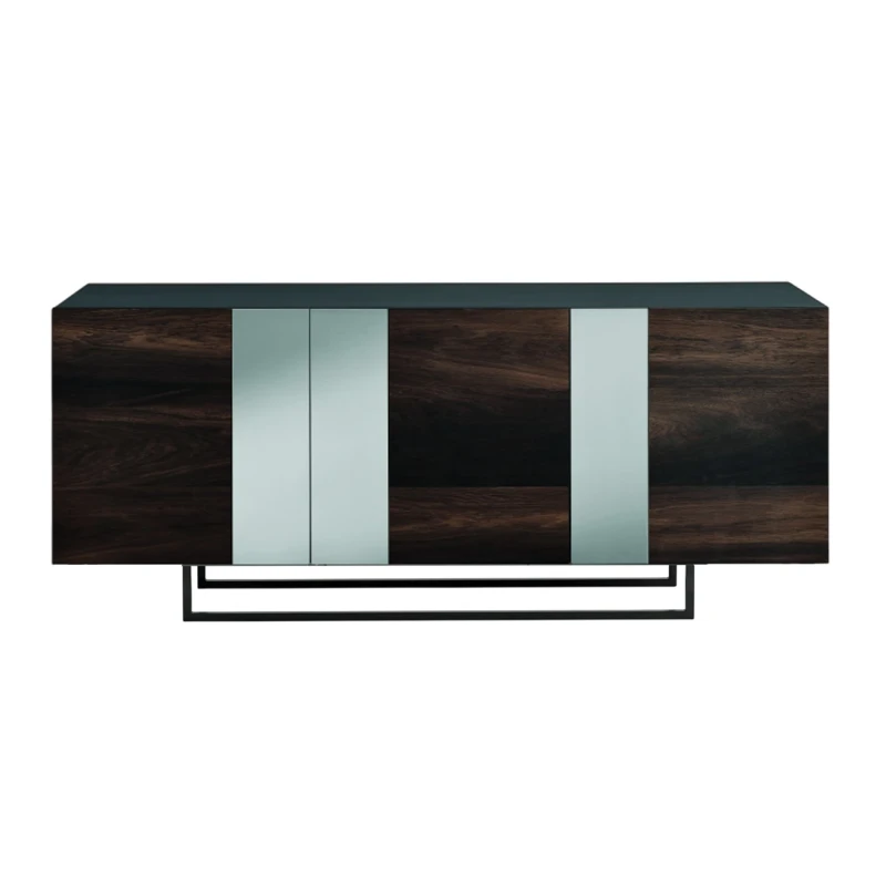 Capodarte - Romeo Sideboard - Anthracite / Thermal Oak / Smoked Mirror