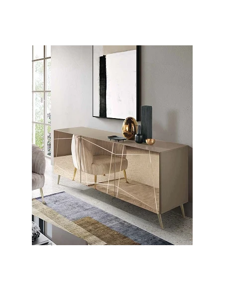 Capodarte - Iside Sideboard - Dove Grey / Bronze Mirror