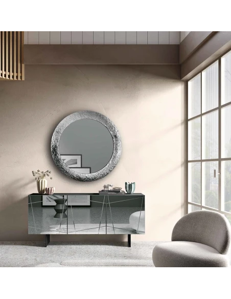 Capodarte - Iside Sideboard - Anthracite / Smoked Mirror