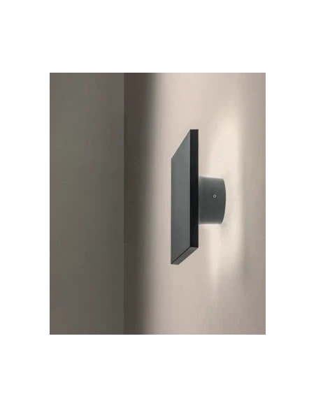 Redo Group - Aura Square Outdoor Wall Lamp - Dark Grey