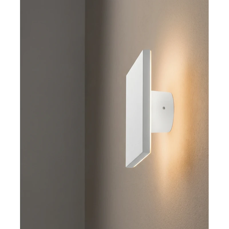 Redo Group - Aura Lampada da Parete da Esterno Quadrata - Bianco Opaco