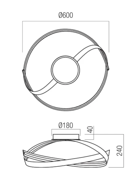 Redo Group - Impuls Ceiling Lamp - Matt Gold