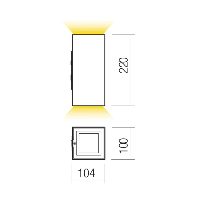 Redo Group - Hub Outdoor Wall Lamp - Matt White