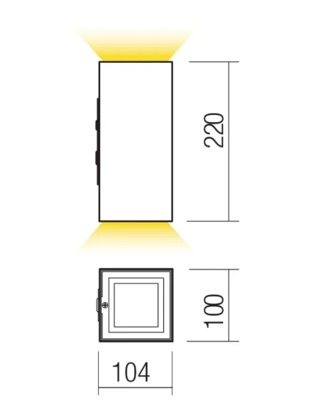 Redo Group - Hub Outdoor Wall Lamp - Matt White