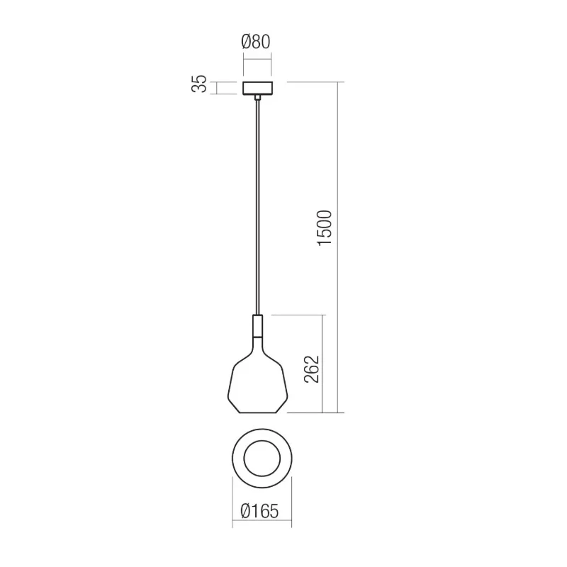Redo Group - Potter Heptagonal Outdoor Pendant Lamp - Ivory