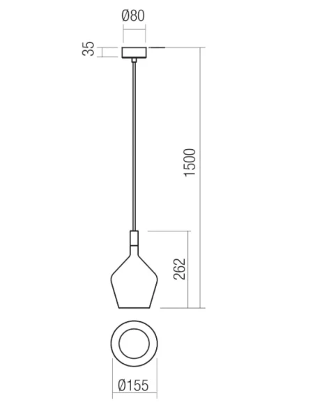 Redo Group - Potter Pentagonal Outdoor Pendant Lamp - Terracotta