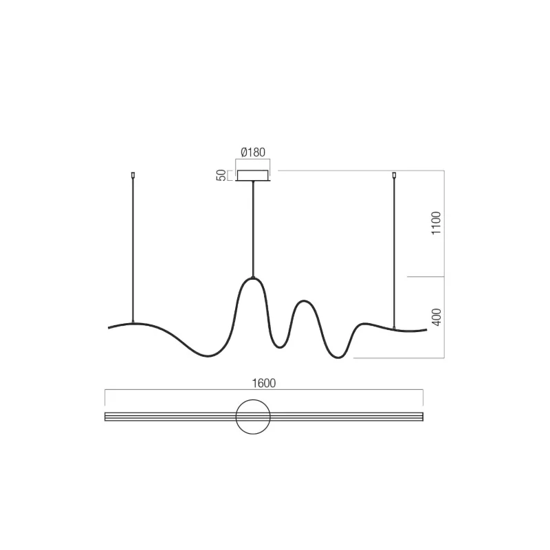 Redo Group - Impuls Linear Pendant Lamp - Matt White