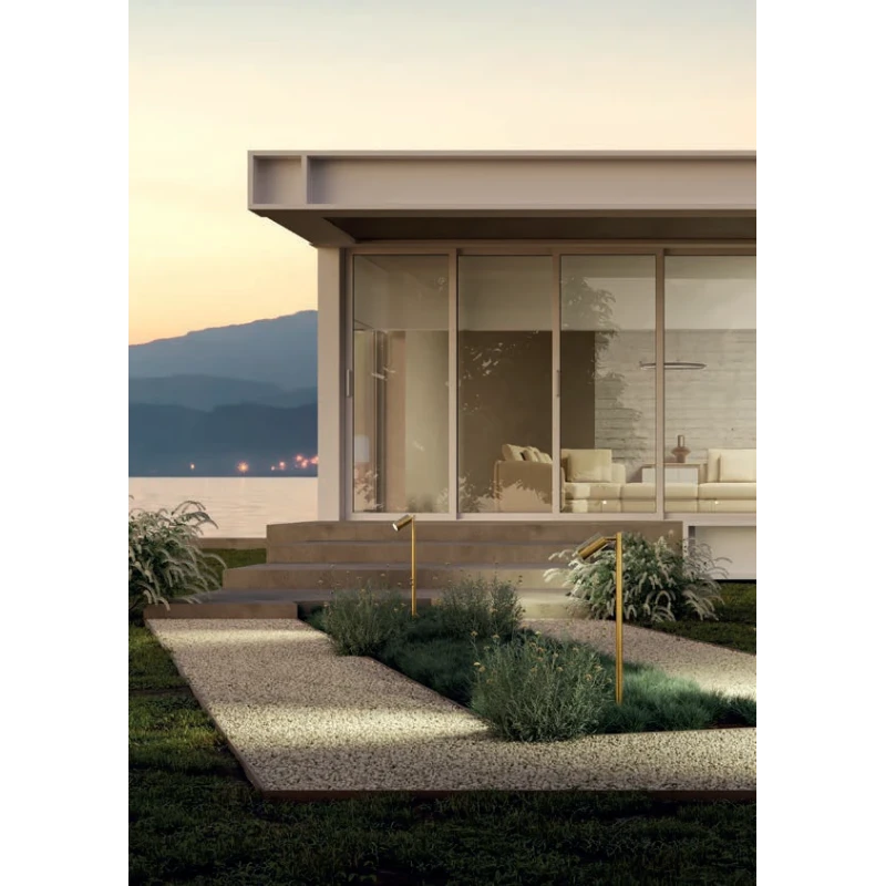 Redo Group - Stake Paletto da Giardino Doppio con Picchetto - Ottone Naturale