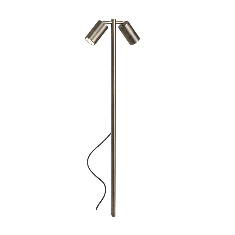 Redo Group - Stake Double Garden Post with Picket - Antique Brass
