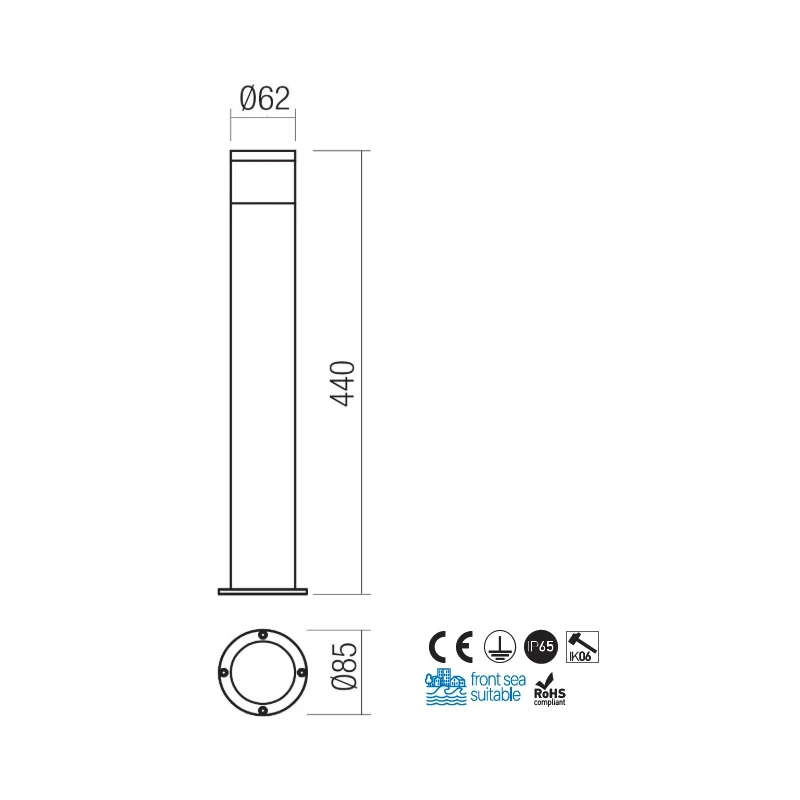 Redo Group - Stake Paletto da Giardino - Ottone Naturale