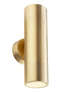 Redo Group - Stake Outdoor Double Emission Wall Lamp - Natural Brass