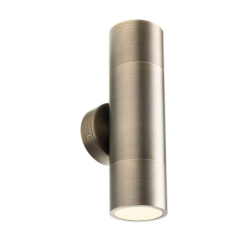 Redo Group - Stake Lampada da Parete a Doppia Emissione da Esterno - Ottone Anticato
