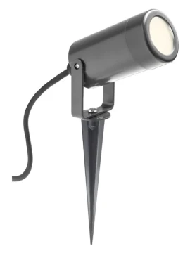 Redo Group - Tip Outdoor Spotlight with Spike - Dark Grey