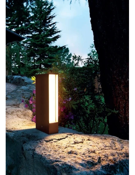 Redo Group - Twin Dual Emission Garden Post - Rust