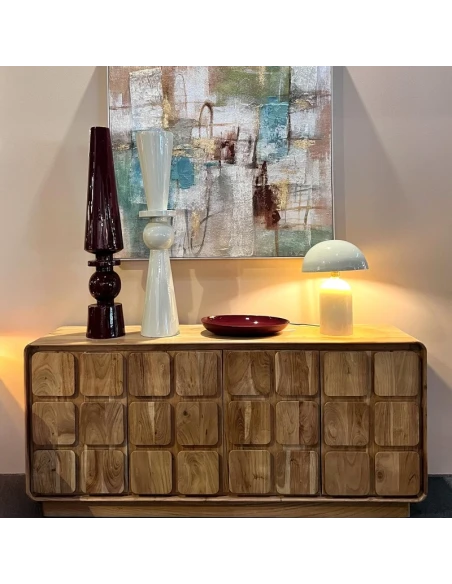 Camacho - Credenza con 4 Sportelli - Legno di Mango