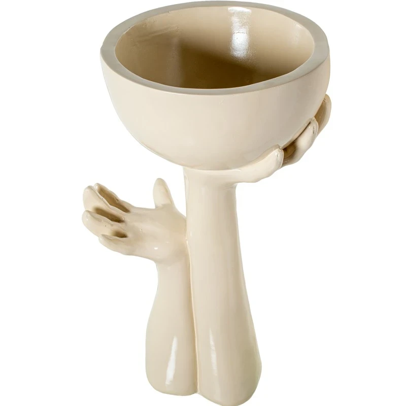 Camacho - Cachepot Mani Vase - Glossy Cream Fiberglass