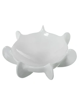 Camacho - Centrotavola in Ceramica - Bianco Lucido