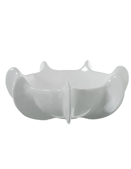 Camacho - Centrotavola in Ceramica - Bianco Lucido