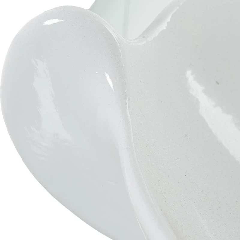 Camacho - Centrotavola in Ceramica - Bianco Lucido