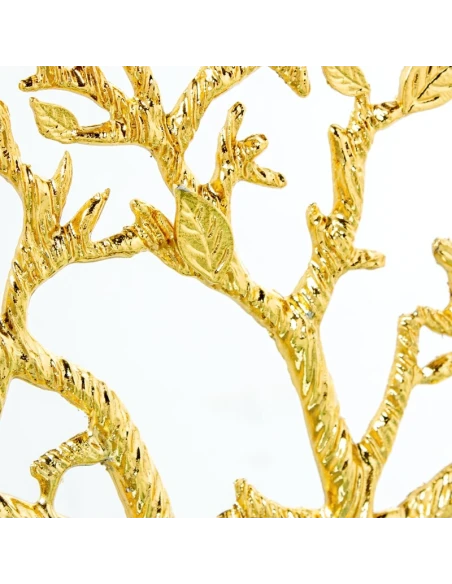 Camacho - Golden Tree Metal Sculpture - Black Wood Base