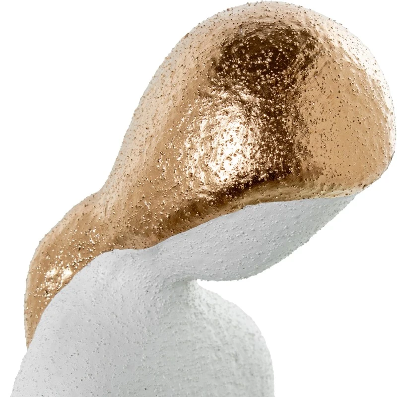 Camacho - Ceramic Sculpture of a Woman - White / Sand / Gold