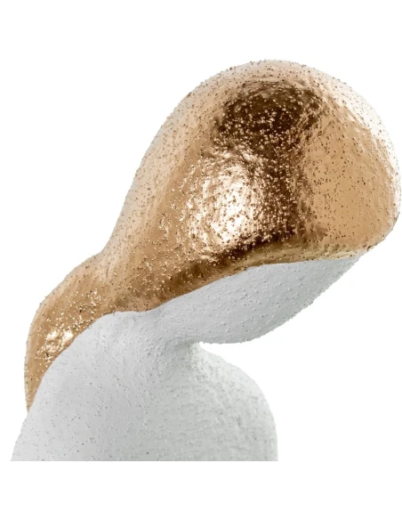 Camacho - Ceramic Sculpture of a Woman - White / Sand / Gold