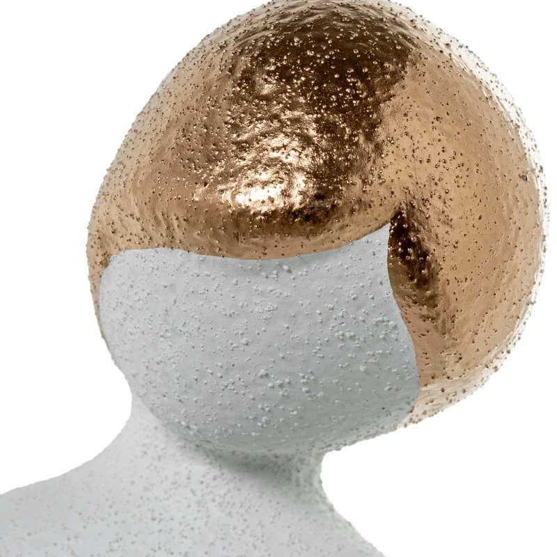 Camacho - Scultura in Ceramica Donna - Bianco / Sabbia / Oro
