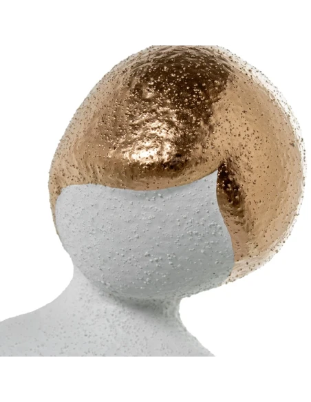 Camacho - Ceramic Sculpture of a Woman - White / Sand / Gold
