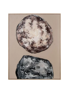 Camacho - Abstract Canvas Print - Brown / Dark Gray
