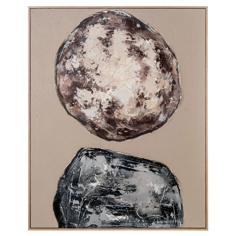 Camacho - Abstract Canvas Print - Brown / Dark Gray