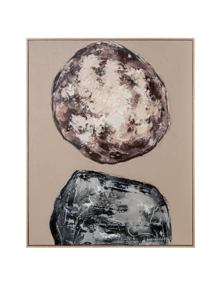 Camacho - Abstract Canvas Print - Brown / Dark Gray