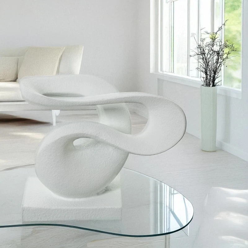 Camacho - Scultura Astratta in Ceramica - Bianco