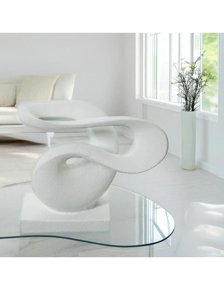 Camacho - Abstract Ceramic Sculpture - White
