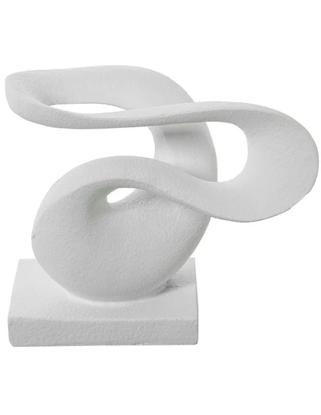 Camacho - Abstract Ceramic Sculpture - White