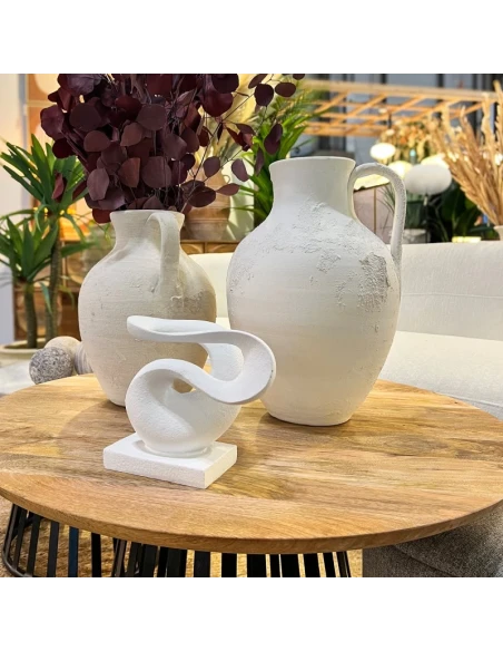 Camacho - Scultura Astratta in Ceramica - Bianco