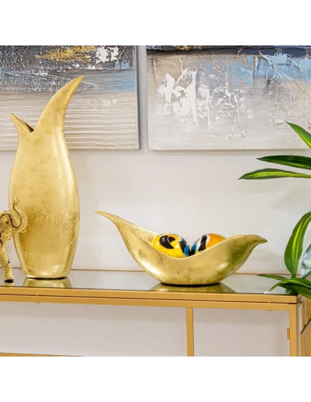 Camacho - Ceramic Centerpiece - Gold