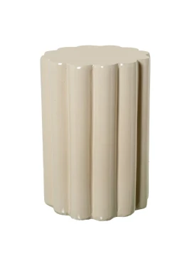 Camacho - Fiberglass Flower Coffee Table - Glossy Cream
